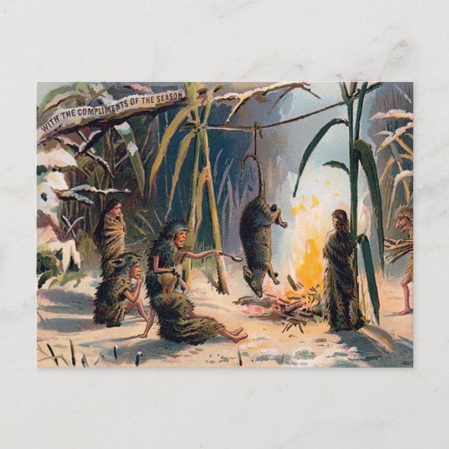 Postal Navidades de Victoria de época (Anverso)