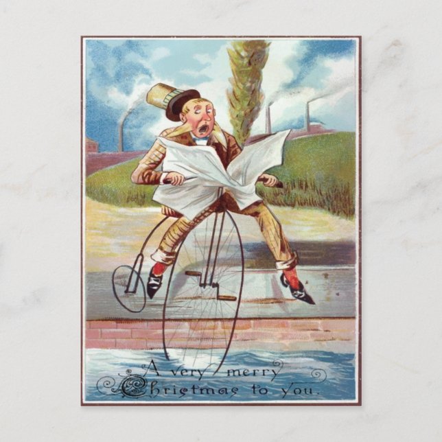 Postal Navidades de Victoria de época (Anverso)