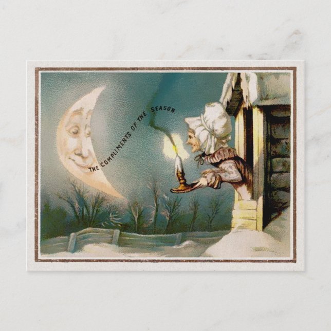 Postal Navidades de Victoria de época (Anverso)