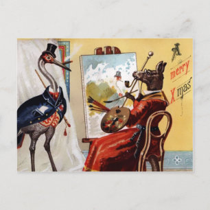 Postal Navidades de Victoria de época