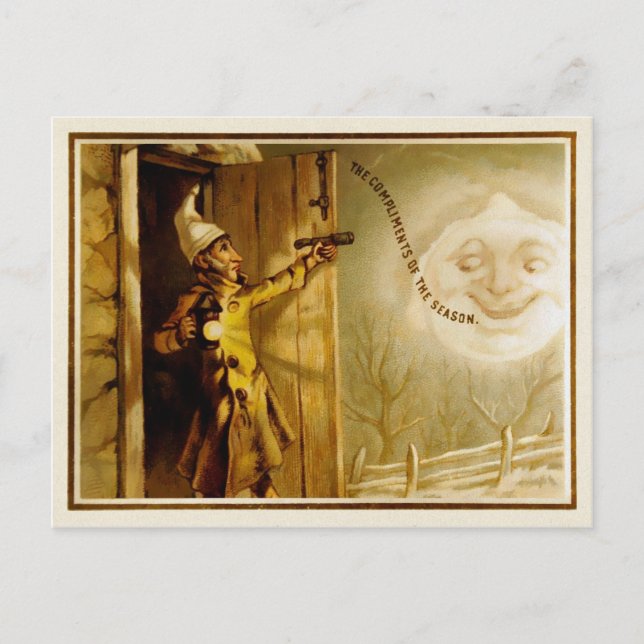 Postal Navidades de Victoria de época (Anverso)