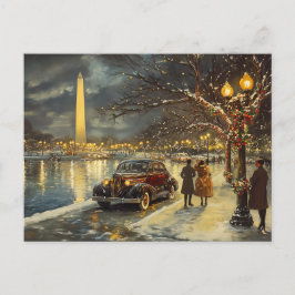 Postal Navidades de Washington DC poscarta retro de cosec