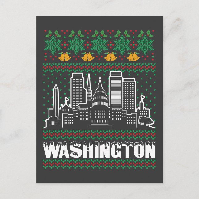 Postal Navidades de Washington Ugly (Anverso)
