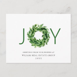 Postal Navidades de Wreath de Rama de Pino Festividad Cor