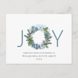 Postal Navidades de Wreath paisajistas Holly Berry Holida