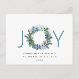 Postal Navidades de Wreath paisajistas Holly Berry Holida