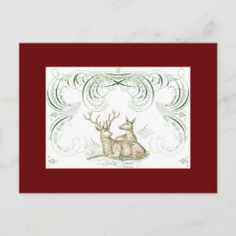 Postal Navidades Deer "Querido Papá Noel"