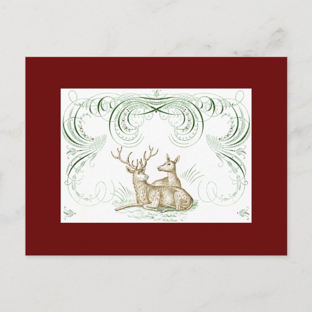 Postal Navidades Deer "Querido Papá Noel" (Anverso)