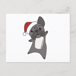 Postal Navidades del Bulldog francés niegan animales de i