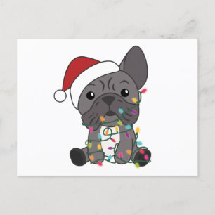 Postal Navidades del Bulldog francés niegan animales de i