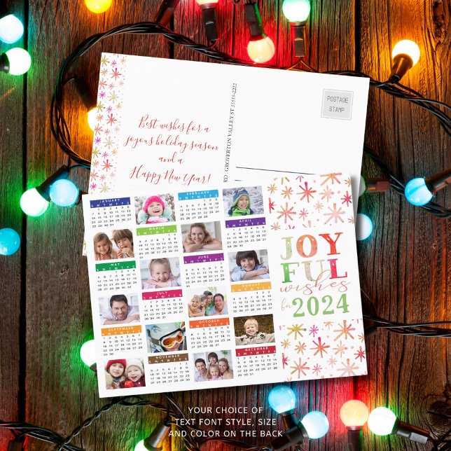 Postal navidades del Collage de fotos del calendario 2024 (Subido por el creador)