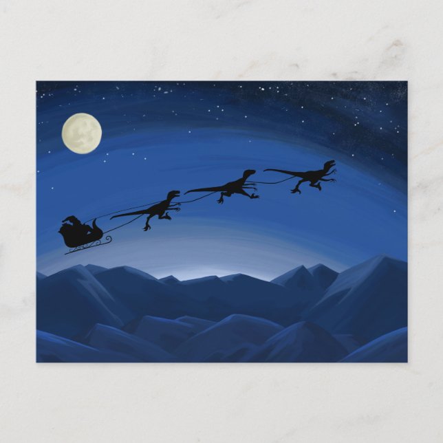 Postal Navidades del equipo de Raptor Sleigh de Santa Sed (Anverso)