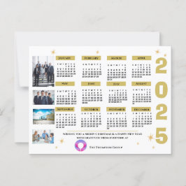 Postal navidades del Gold Corporate Calendar 2025 y Año N