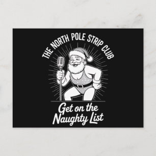 Postal Navidades del North Pole Strip Club bailando