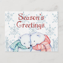Postal Navidades del oso polar