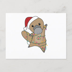 Postal navidades del platypus Tabes Animales dulces