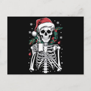 Postal Navidades del Skeleton muertos en regalo para los 