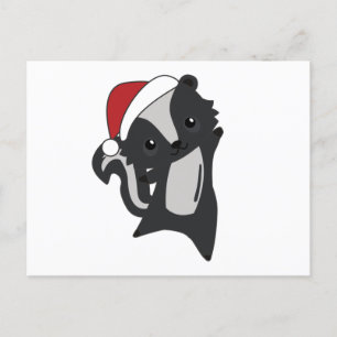 Postal Navidades del zorrillo desprecian a los animales d