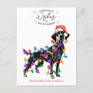 Postal Navidades desean que perro pipa besos a Mascota Pe