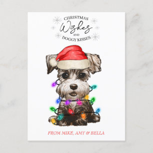 Postal Navidades desean que perro pipa besos a Mascota Pe