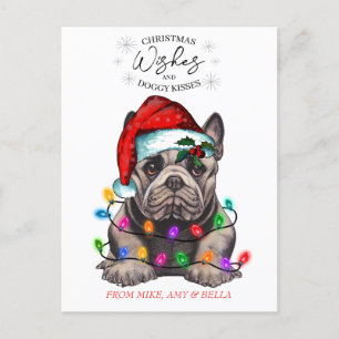 Postal Navidades desean que perro pipa besos a Mascota Pe