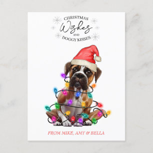 Postal Navidades desean que perro pipa besos a Mascota Pe