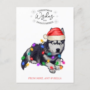 Postal Navidades desean que perro pipa besos a Mascota Pe
