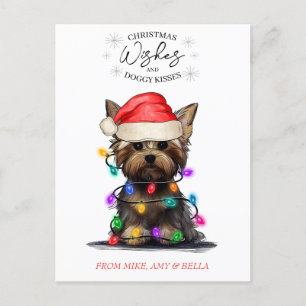 Postal Navidades desean que perro pipa besos a Mascota Pe