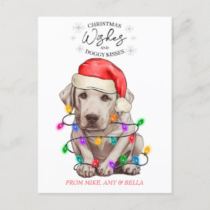 Postal Navidades desean que perro pipa besos a Mascota Pe