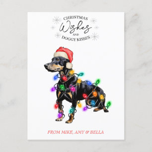 Postal Navidades desean que perro pipa besos a Mascota Pe