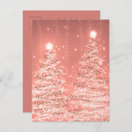 Postal Navidades Deseos de vacaciones Árboles espumosos R