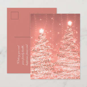 Postal Navidades Deseos de vacaciones Árboles espumosos R