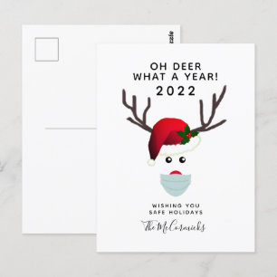 Postal Navidades divertidos 2021 Cómpulos renos de la más