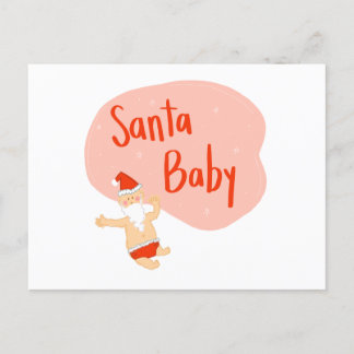 Postal Navidades divertidos de Santa Bebé