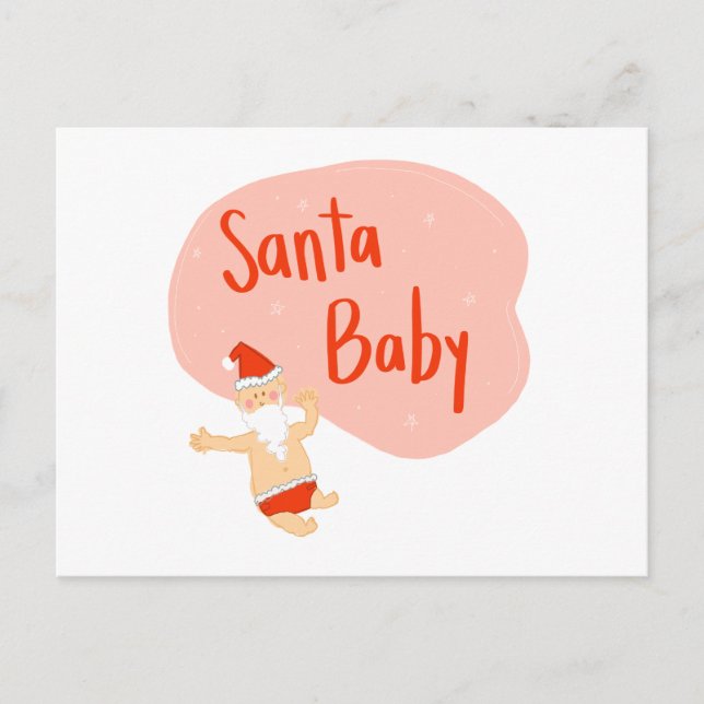 Postal Navidades divertidos de Santa Bebé (Anverso)