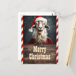 Postal Navidades divertidos Goat