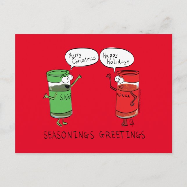 Postal Navidades divertidos Personalizado Cocinando espec (Anverso)