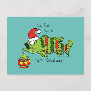 Postal Navidades divertidos Personalizado de pescado de p