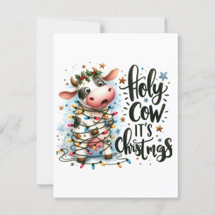 Postal Navidades divertidos vacas vacas sagradas Navidade