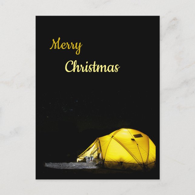 Postal Navidades editables al aire libre (Anverso)