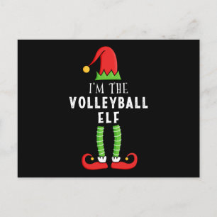 Postal Navidades elfos de voleibol a juego regalo familia