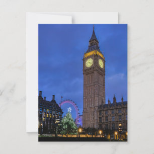Postal Navidades en "Big Ben", Londres Reino Unido