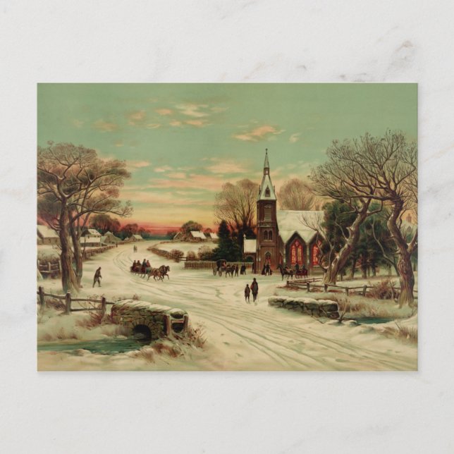 Postal Navidades en el país (Anverso)