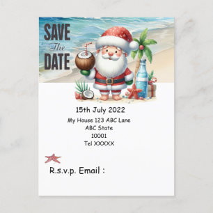 Postal Navidades en julio con SANTA CLAUS Guardar fecha