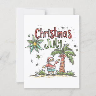 Postal Navidades en julio: Santa Tropical y vacaciones de