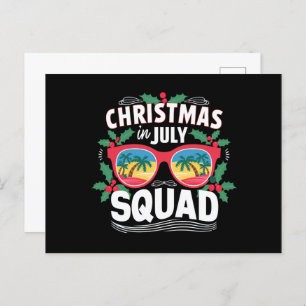 Postal Navidades En Julio Squad Sungafas Playa De Verano