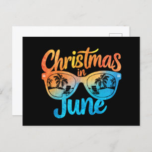 Postal Navidades En Junio Gafas De Sol Divertidas Vacacio