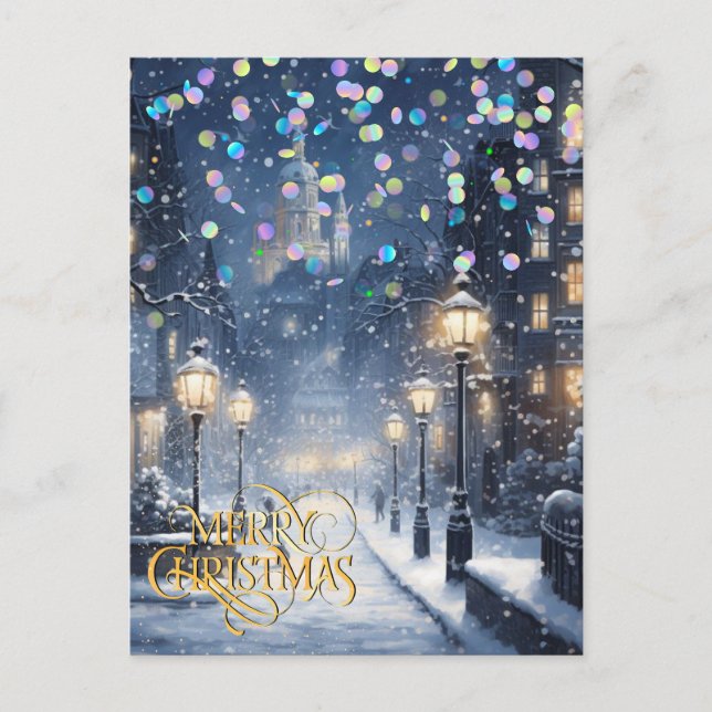 Postal Navidades en la ciudad. (Anverso)