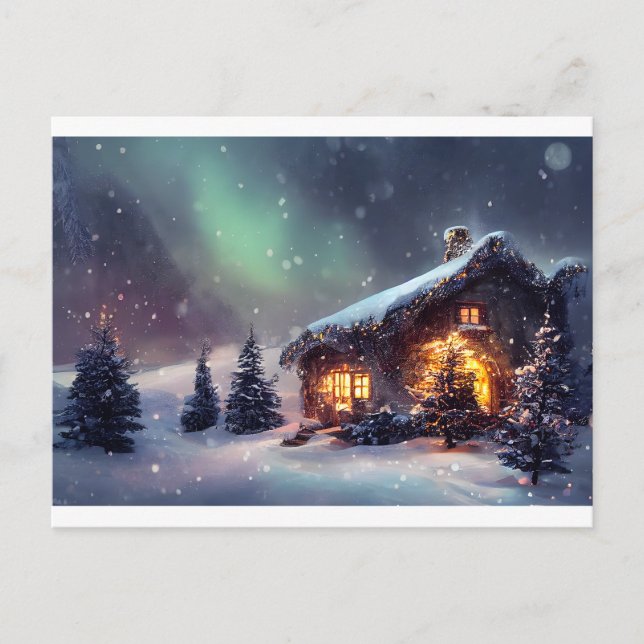 Postal Navidades en la nieve (Anverso)
