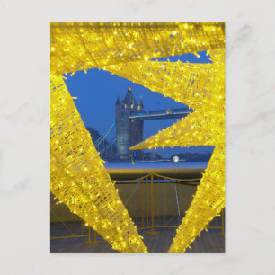 Postal Navidades en Tower Bridge, Londres, Reino Unido